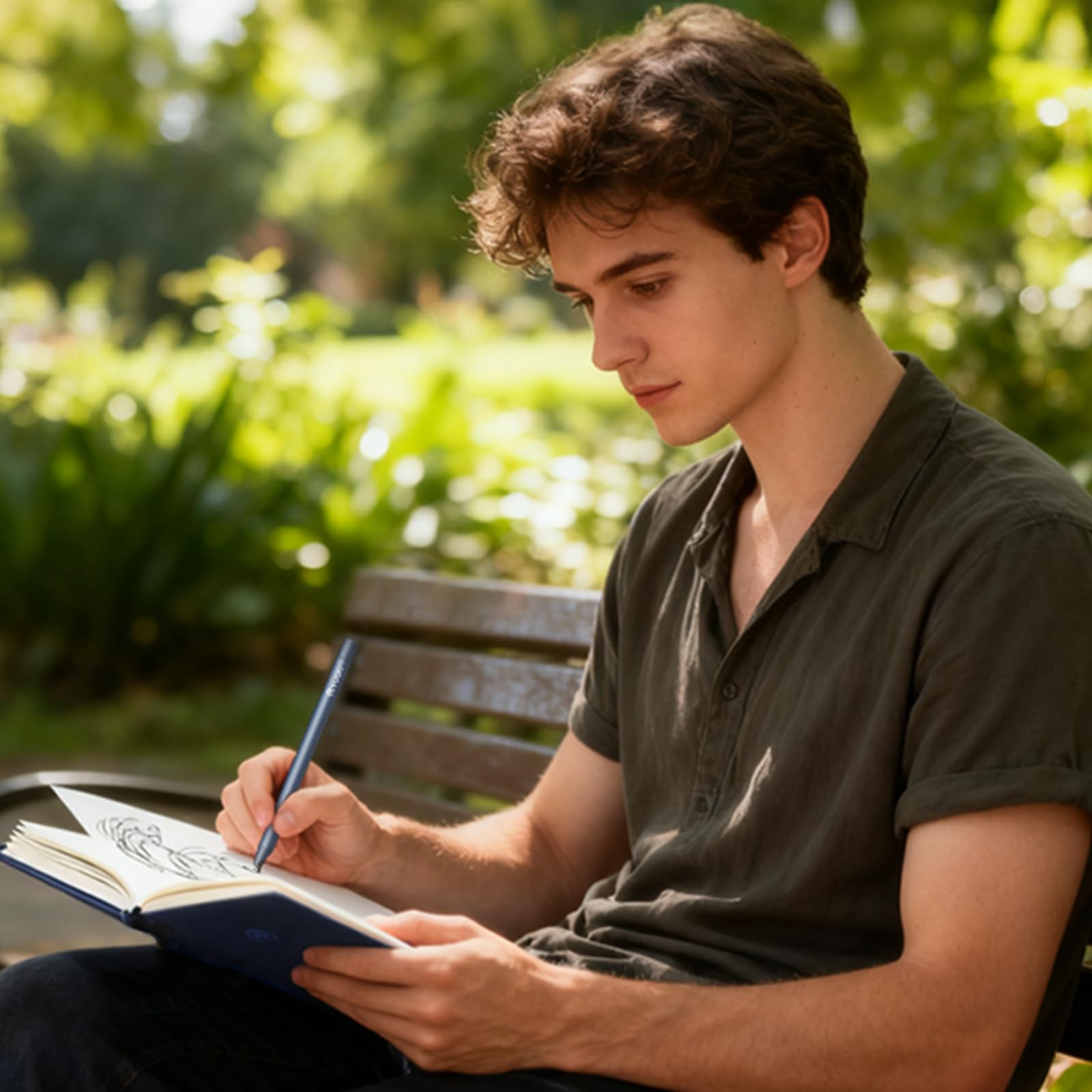 Yuan Smart Pen e Notebook - Set di scrittura Smartpen, penne digitali intelligenti per prendere appunti, sincronizzazione in tempo reale per digitalizzare, archiviare e condividere note cartacee,