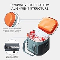 Vista 2 de SPARTER Enfriador suave portátil de 12 latas, IP68 Tizip cremallera a prueba de fugas para camping, pesca, playa, aire libre, hielera aislada