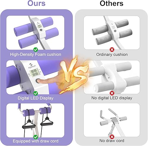 Miniatura 6 de Home Gym Systems Ab Machine, Ab Workout Equipment, Adjustable Ab Trainer Machine for Abs Workout at Home Gym, Foldable, Knee Protection, Abdominal