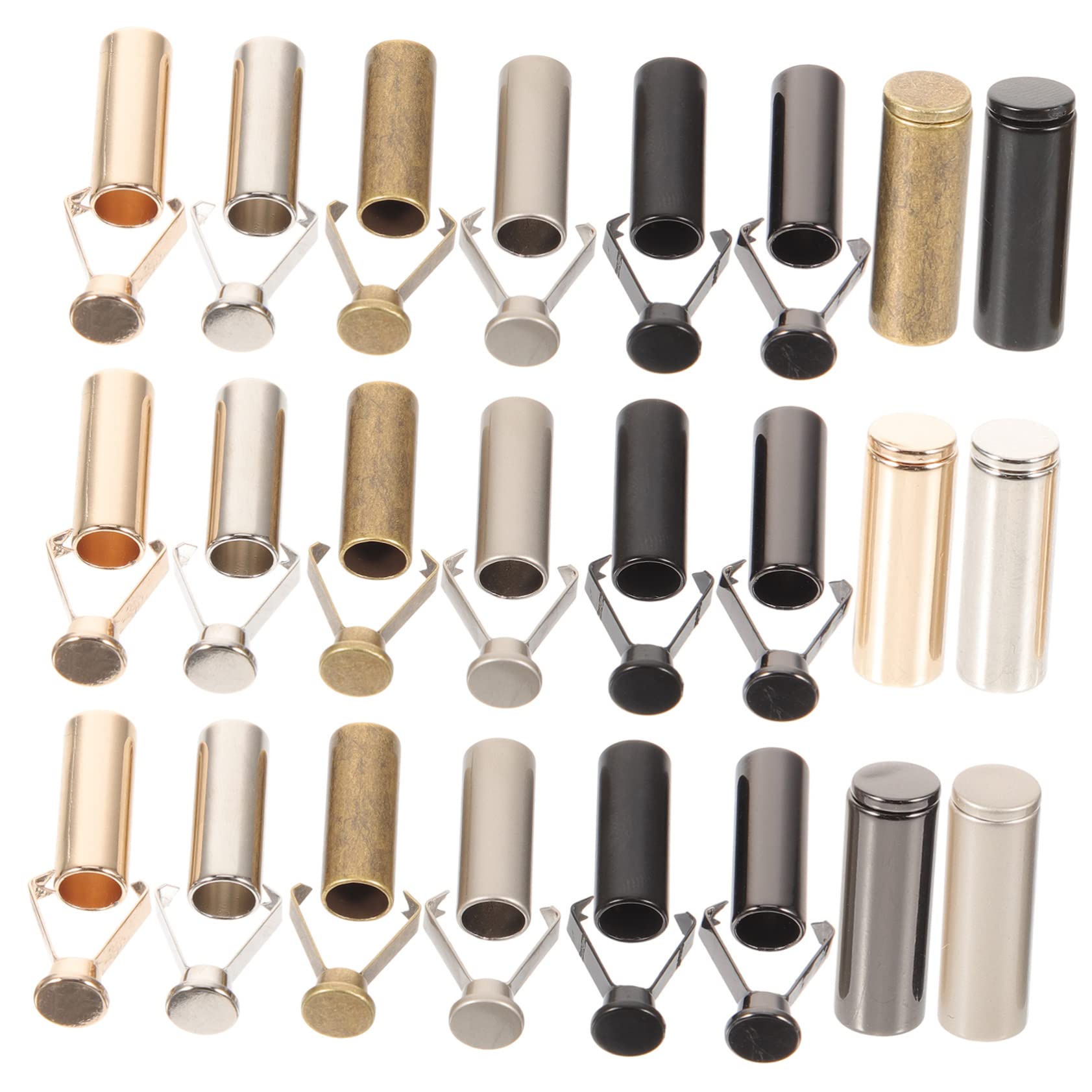 NUOBESTY 96stücke Kordelstopper Kordelenden Für Jogginghosen Bekleidung Universelle Endkappen Für Schnürsenkel Und Zugbänder Gunmetal Antikgrün Perle Diy Zubehör Für Kreative