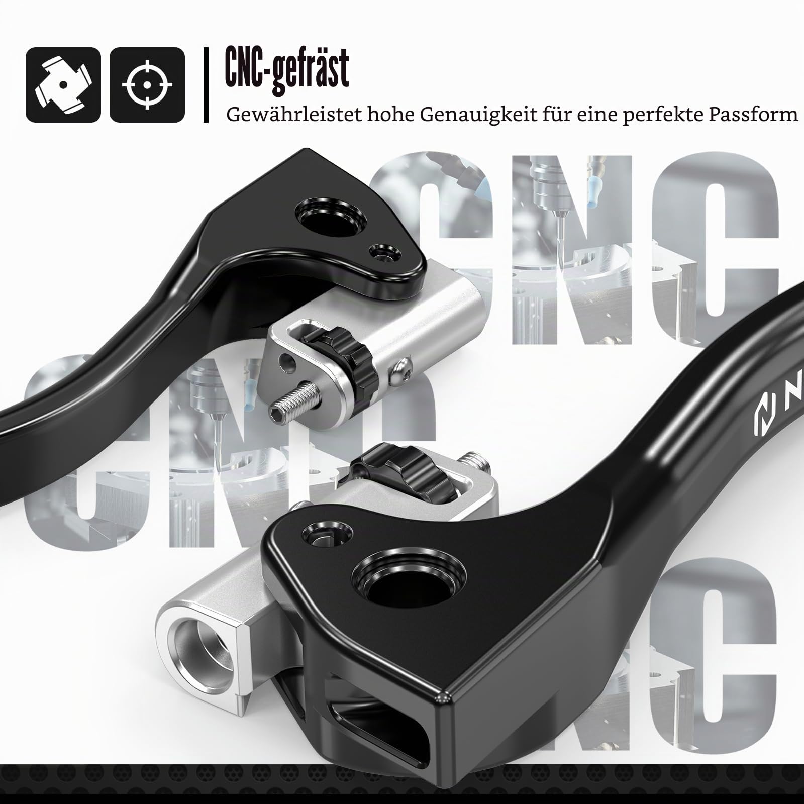 NICECNC Shorty Kupplungshebel Kompatibel mit 200/250/300 RR 2013-2025, 350-500 RR/RR-S 4-Takt 2012-2025, 250 X-Trainer 2019-2025, 300 X-Trainer 2015-2025, Schwarz