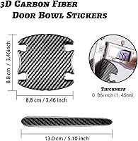 Vista 2 de Adhesivo Protector de TPU Tipo Fibra de Carbono para Copas de Manijas de Puerta de Coche, Protector de Pintura de Puerta de Auto, Películas