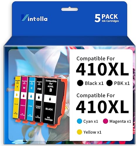 Vintella 410XL - Cartucho de tinta remanufacturado de repuesto para Epson 410 cartuchos de tinta 410XL T410 T410XL para impresora Expression XP-530