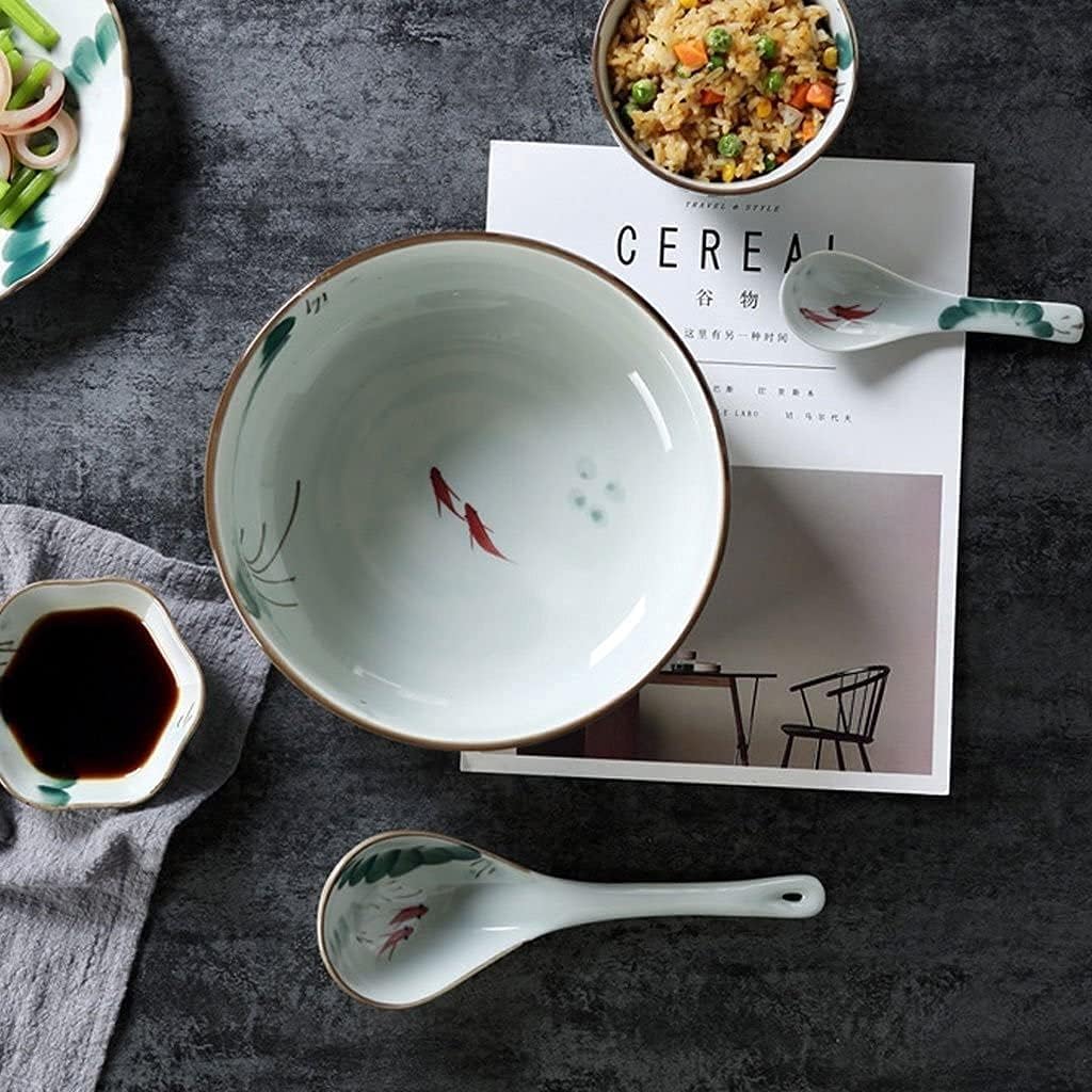 Ceramic bowl,ceramic bowl,Fruit Bowls Northern Europe Chinese Style Big Bowl Creative Hand Painted Ceramic Tableware Porcelain Cereal Bowl/Soup Bowl/Rice Bowl/Ceramic Bowl dessert bowl mixing bowl tab