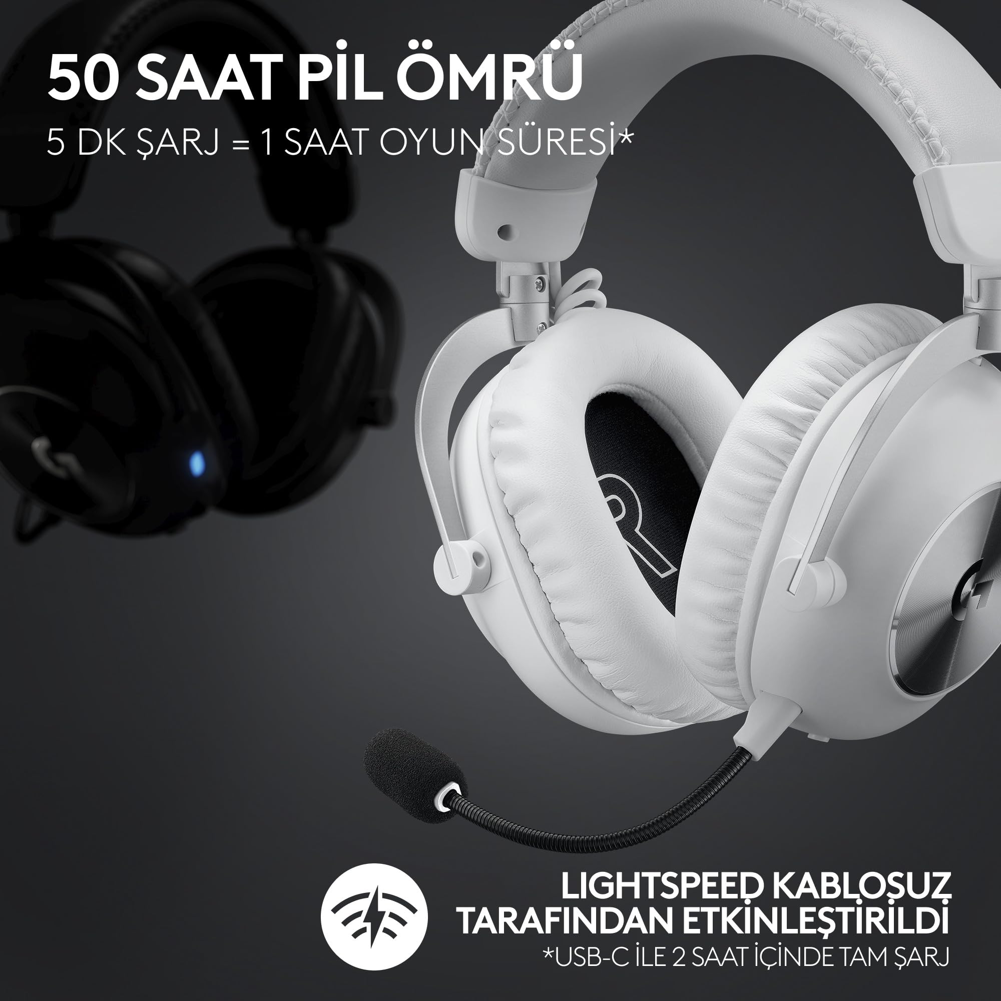 Logitech G PRO X 2 LIGHTSPEED Kablosuz Oyuncu Kulaklığı