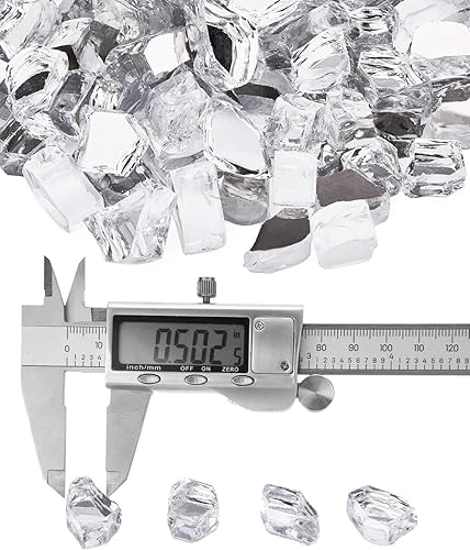 Miniatura 2 de NUPICK Vidrio ignífugo reflectante de 20 lb 12 pulgada, seguro, sin ennegrecimiento, ecológico, brillante, moderno, contemporáneo, interiorexterior