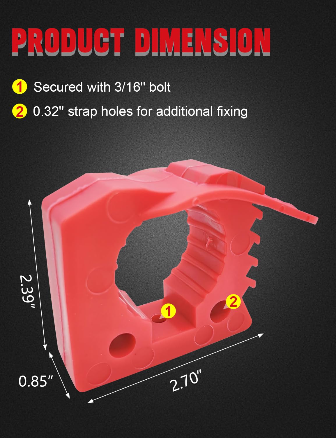 Raxove Lot De 2 Supports Montage Pelle Avec Pince Caoutchouc - Fixation Outils 1,2-1,6 Pouces