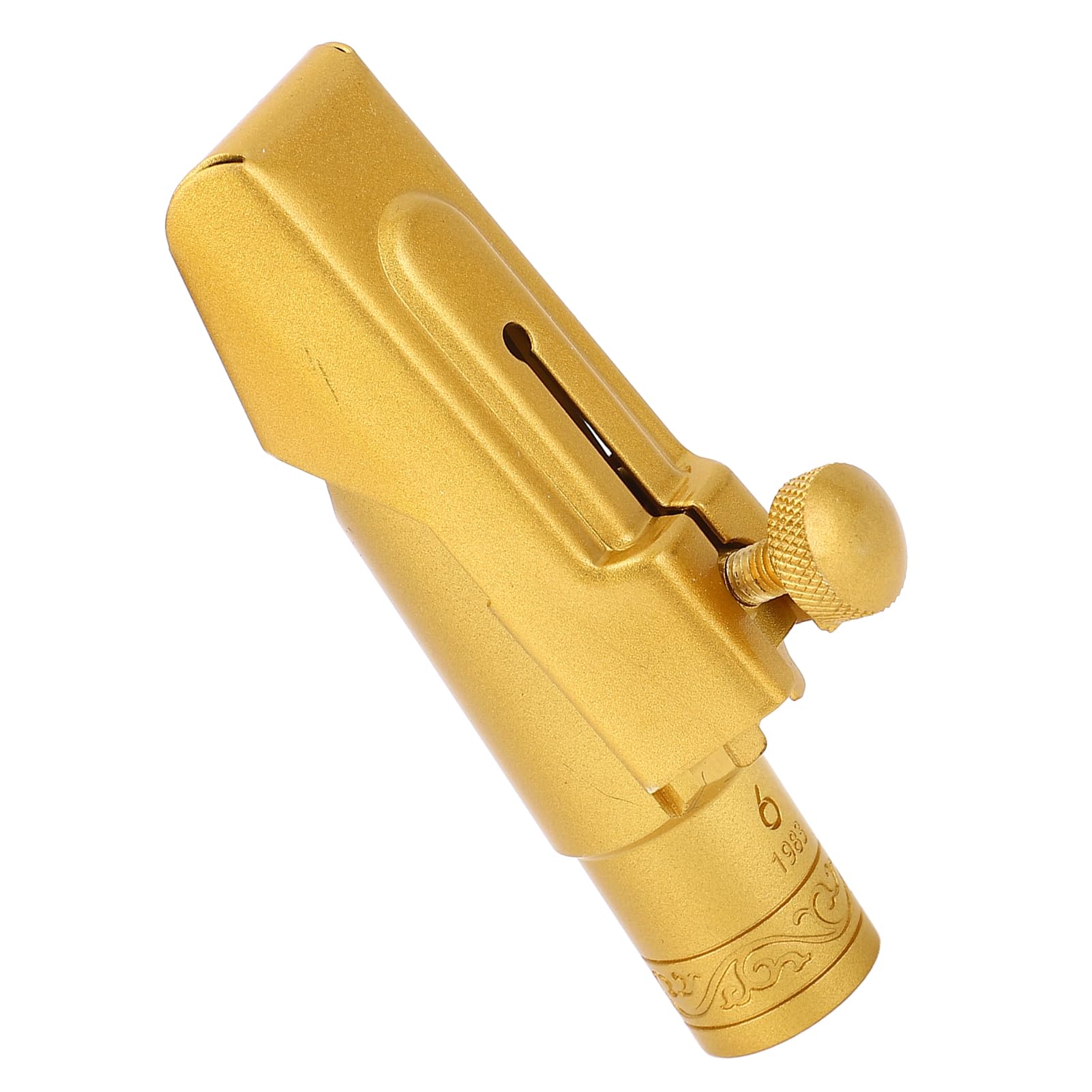 Dpofirs Bocchino per Sassofono Contralto 6C Coperchio Scorrevole in Ottone Satinato per Professionisti e Principianti per Sassofonisti Ottone