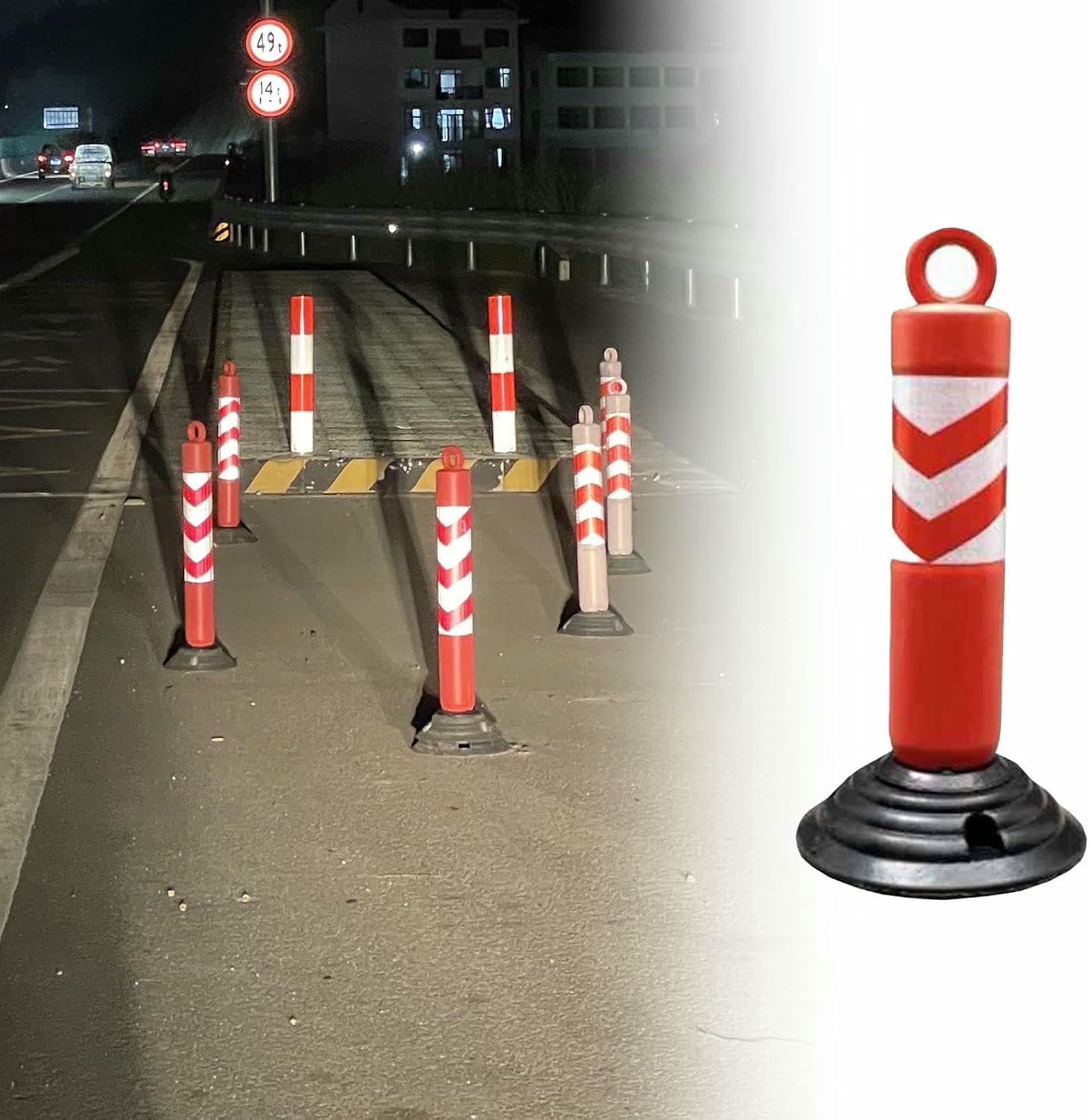Postes demarcadores de tráfico para parkings residenciales y zonas escolares