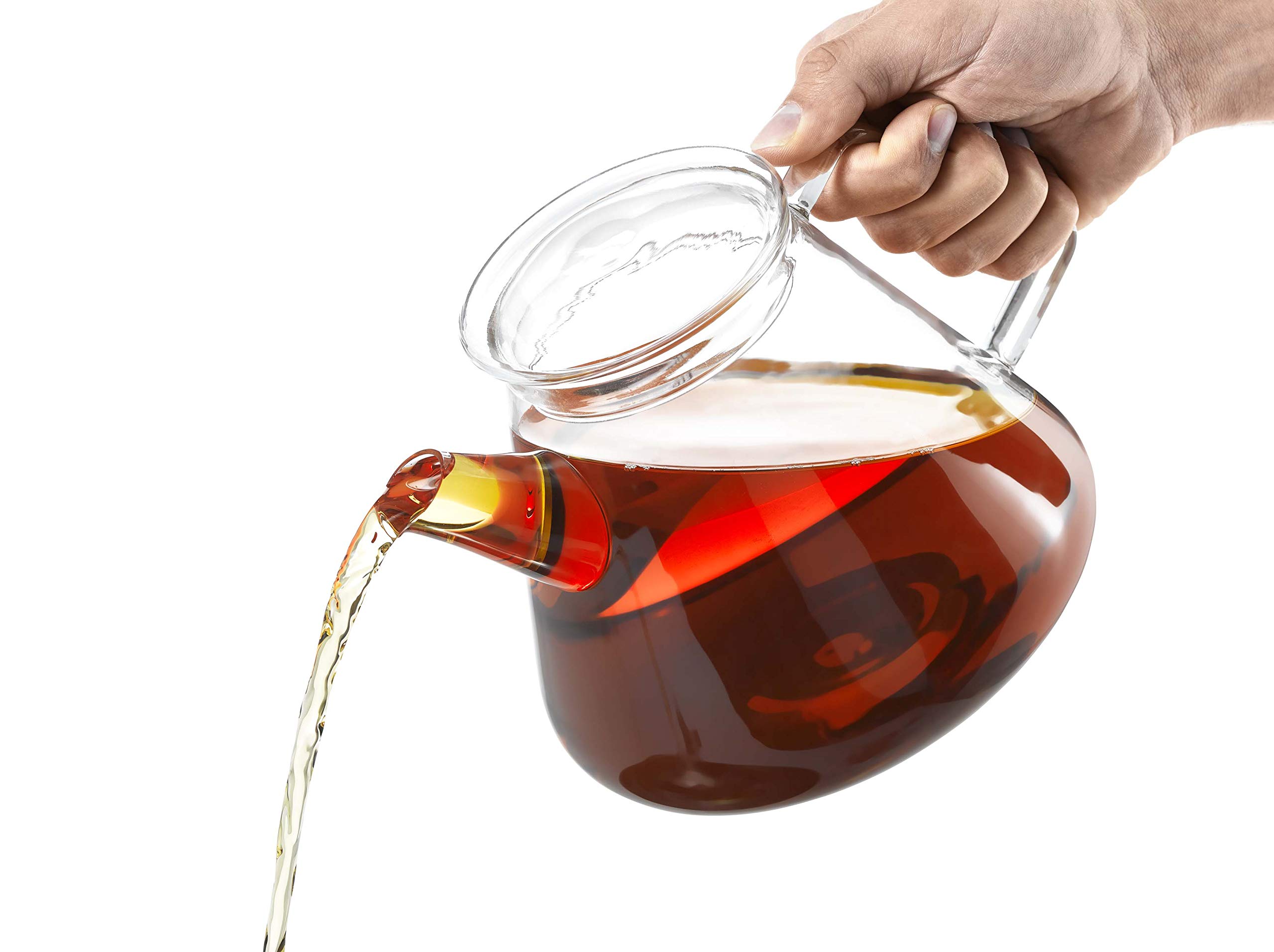 AdHoc TK50 Teekanne 1,5 l mit Filter für losen Tee ORIENT+, Glas/Edelstahl