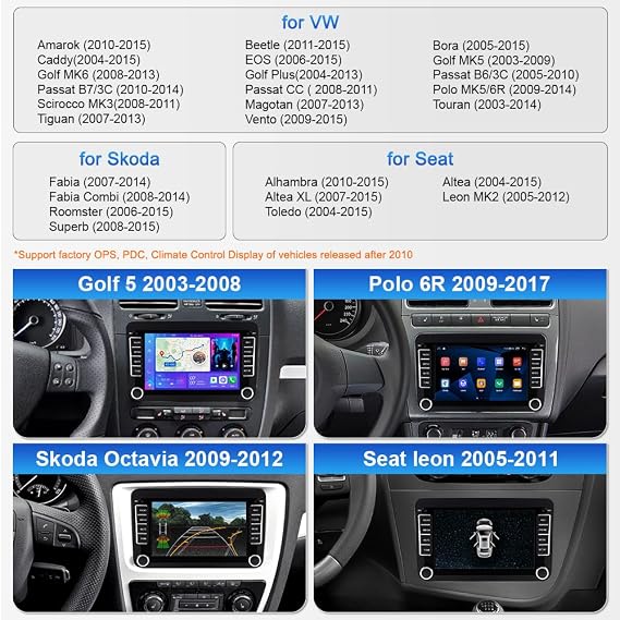 8Core AI Android15 Radio for VW Golf 5/6 Passat B7 Amarok Caddy Polo Sharan
