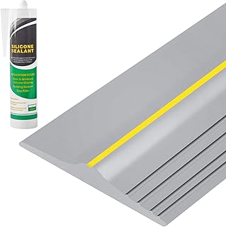 Papillon 10Ft with Adhesive Universal Garage Door Bottom Threshold Seal Strip, Weatherproof Rubber DIY