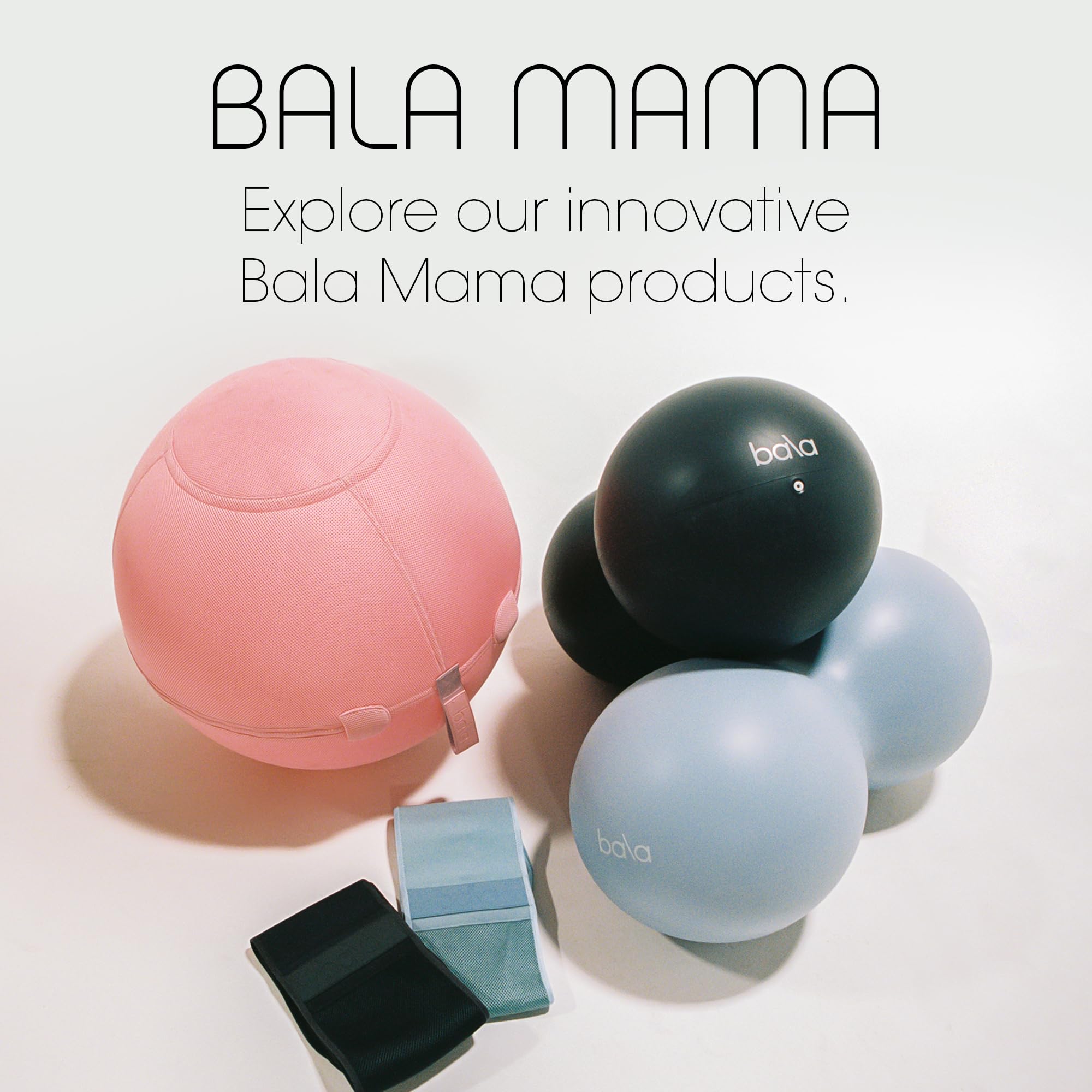 Bala Balance Ball - Gymnastikball Stuhl für Yoga, Pilates, Barre, Rumpfstärkung & Physiotherapie - Damen Gym Equipment & Workout Zubehör