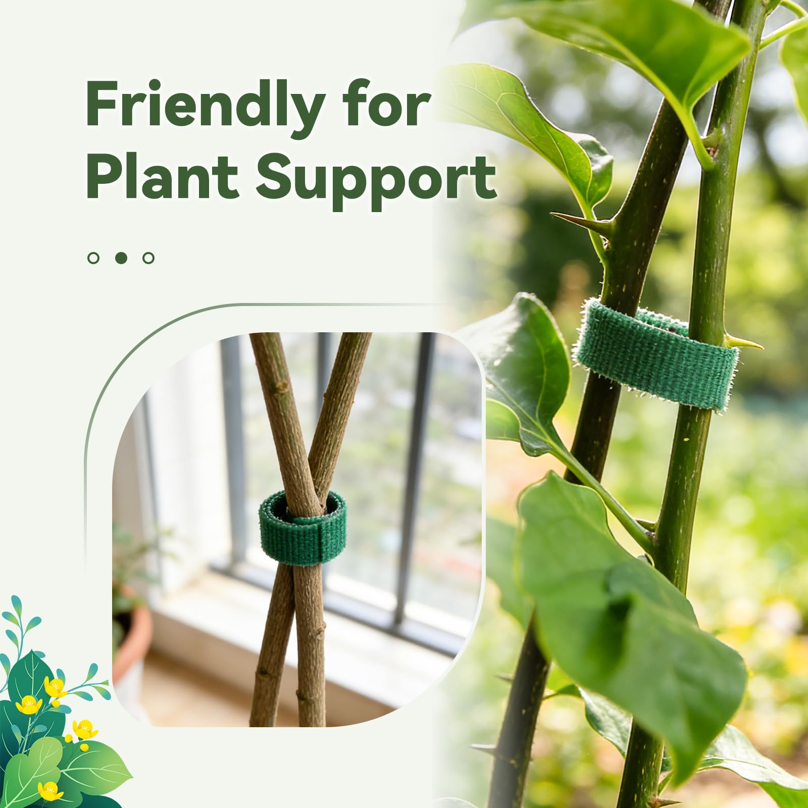 50FT Nylon Garden Tie Plant Tape Supports for Climbing Plants Green — Amazon image 6