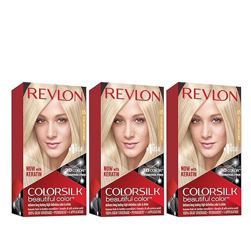 Vista 2 de Revlon Colorsilk Beautiful Color - Tinte permanente para el cabello, versión antigua, rubio sol ultra claro 03 (paquete de 3)