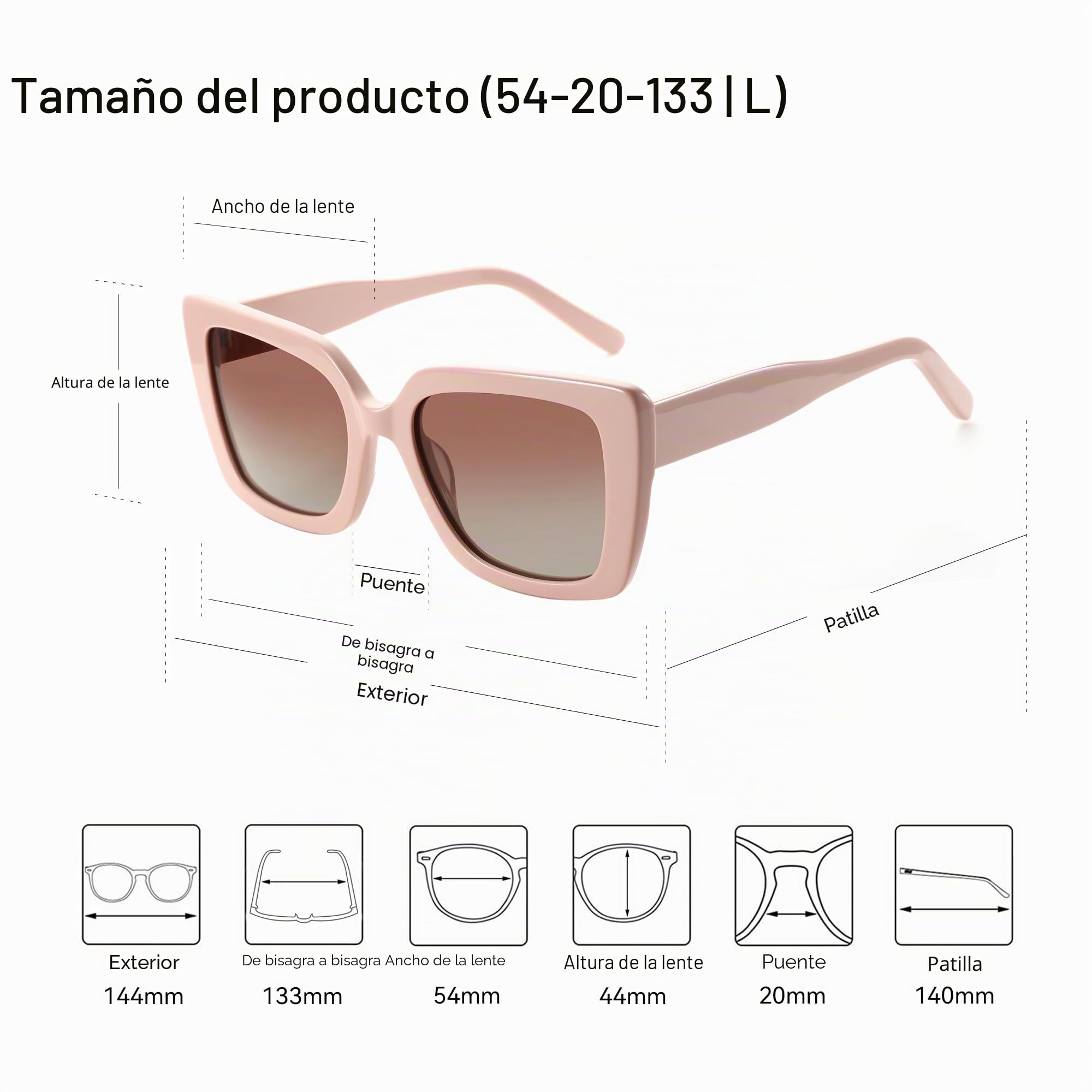 ZENOTTIC Gafas De Sol Polarizadas Para Mujer De Forma Cuadrada: Gafas De Sol Clásicas Y Modernas Para Mujeres - Gafas De Diseño Con Protección UV400