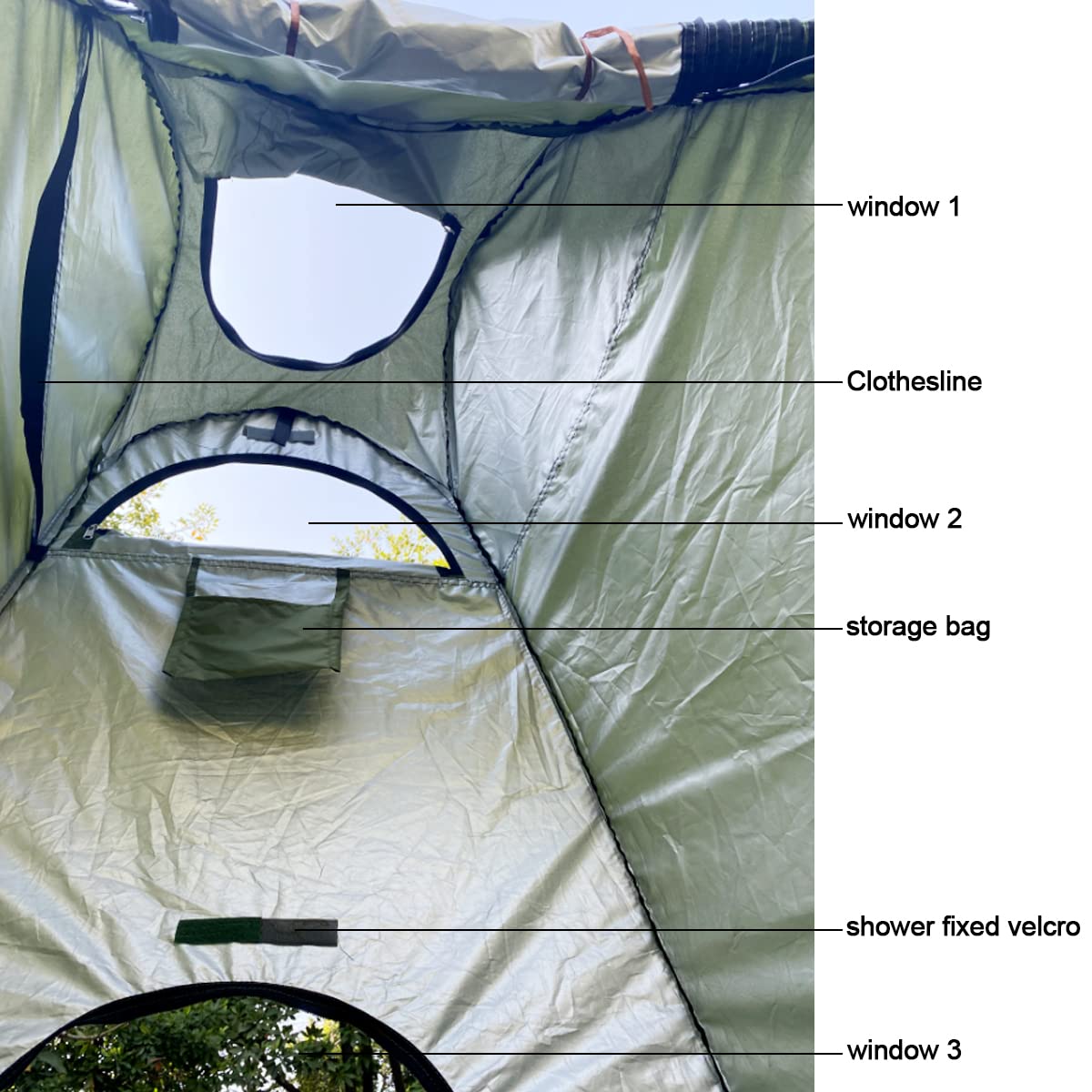 Pop-Up-Duschzelt, tragbar, für den Außenbereich, Sonnenschutz, Camping-Toilette, Umkleidezimmer
