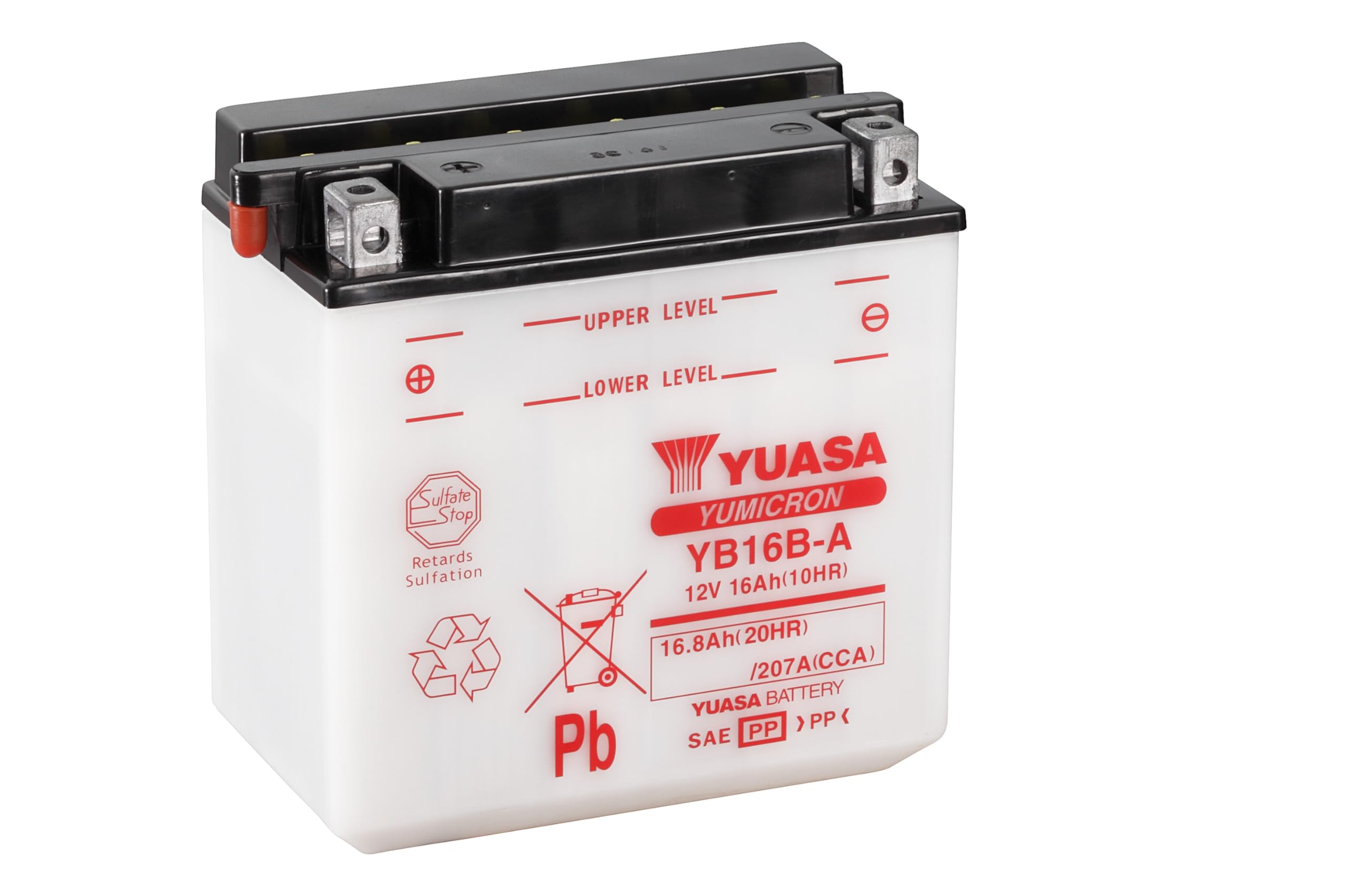 YUASA Bateria YB16B-A, otwarta, bez kwasów, 42