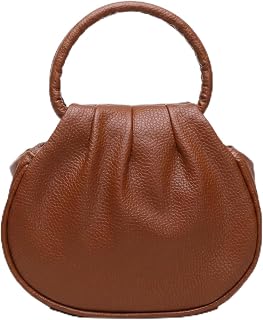 8 Inch Going Out Purse - Designer Handbags For Women, Mini Round Crossbody Bag - Leather