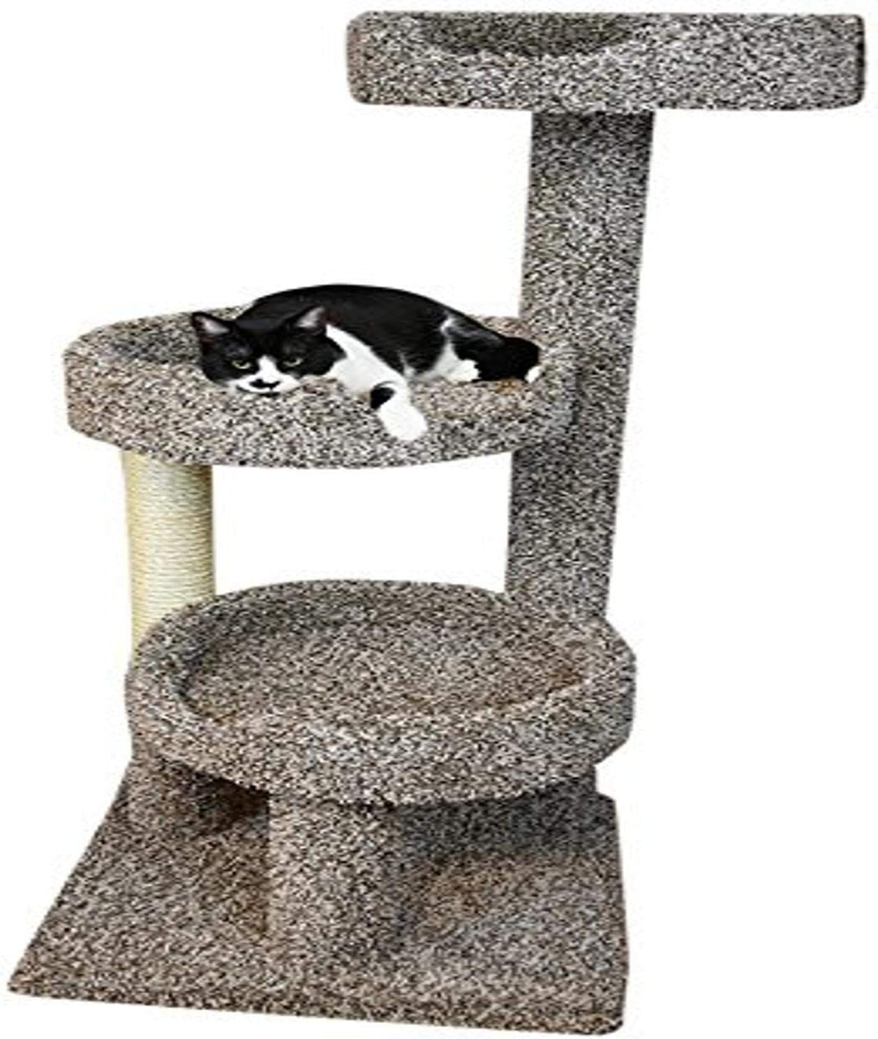 New Cat Condos 110091-Speckled Cat Tree with Sisal Rope, Scratching Post and Beds, Large