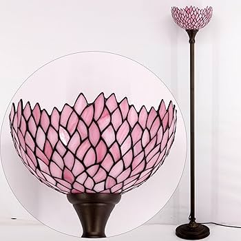 ティファニー　マググラス　ピンク WERFACTORY Tiffany Floor Lamp Pink Stained Glass Wisteria