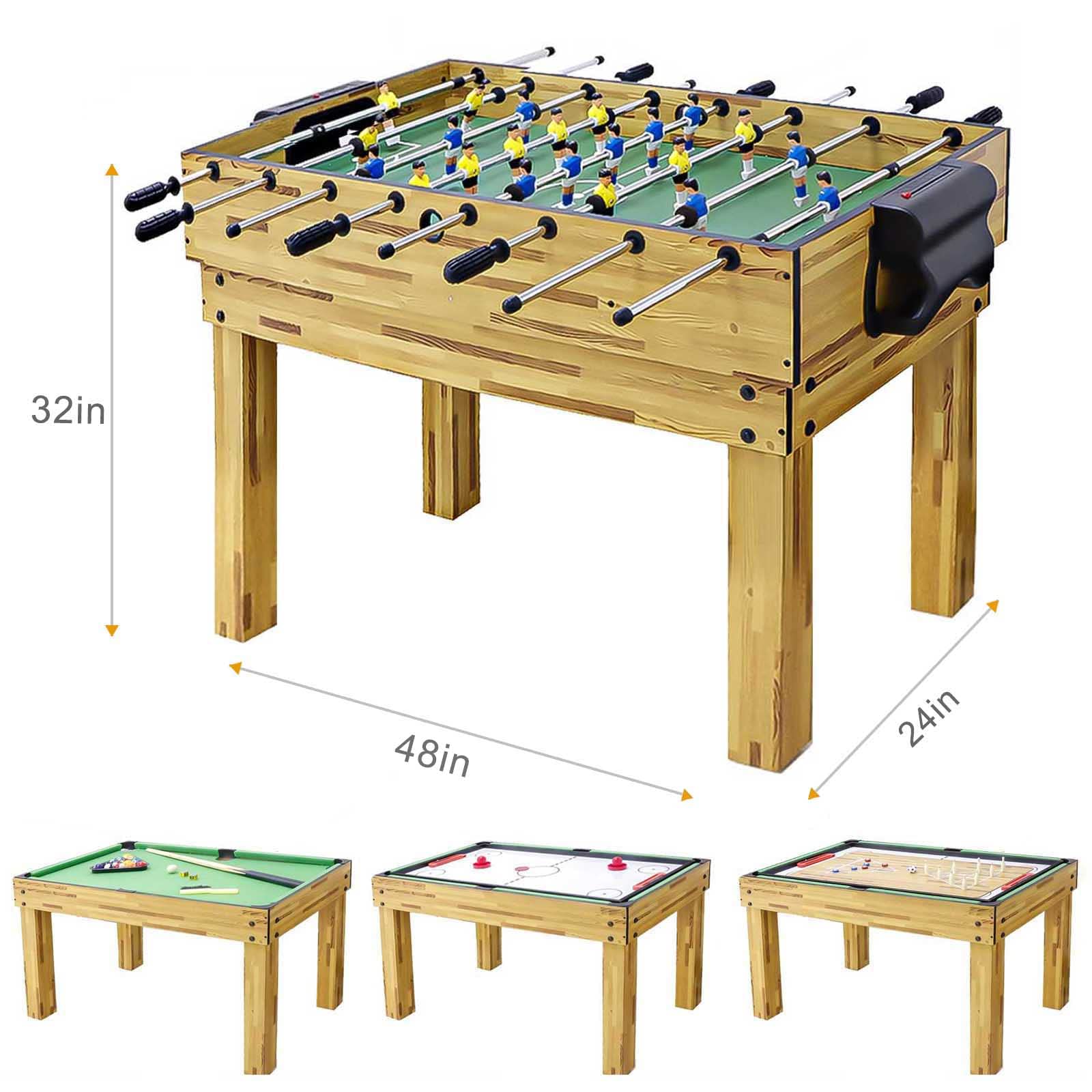 Combo Multi Games Tables Set Multi Game Table, 5 in 1 Combo Game Table