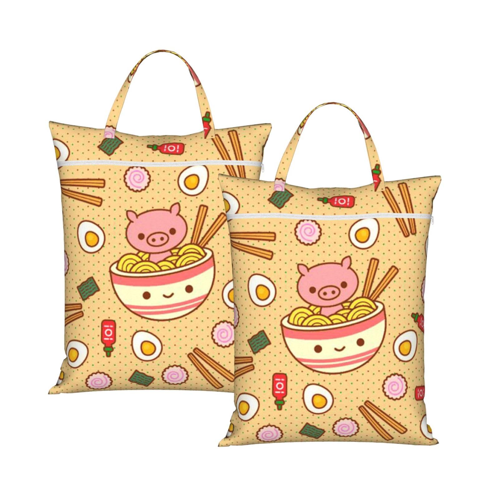 YFSGDLBN Delicious Sweet Ramen printed Travel dirty laundry bag clothes pack Storage Basket Bag