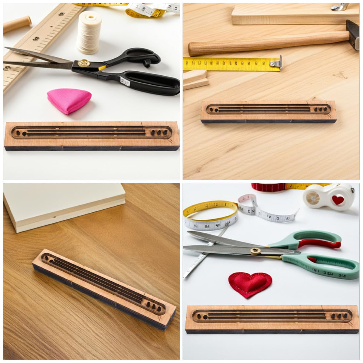 VINTORKY Troqueles de Metal Juego de 2 para Cortar Pulseras de Cuero de Tres Hilos Herramienta Versátil y Fácil para Proyectos DIY de Artesanía en Cuero