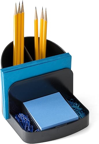 Miniatura 6 de Officemate Organizador de escritorio reciclado de lujo, negro (26022) 5 x 5.4 x 6.8 pulgadas