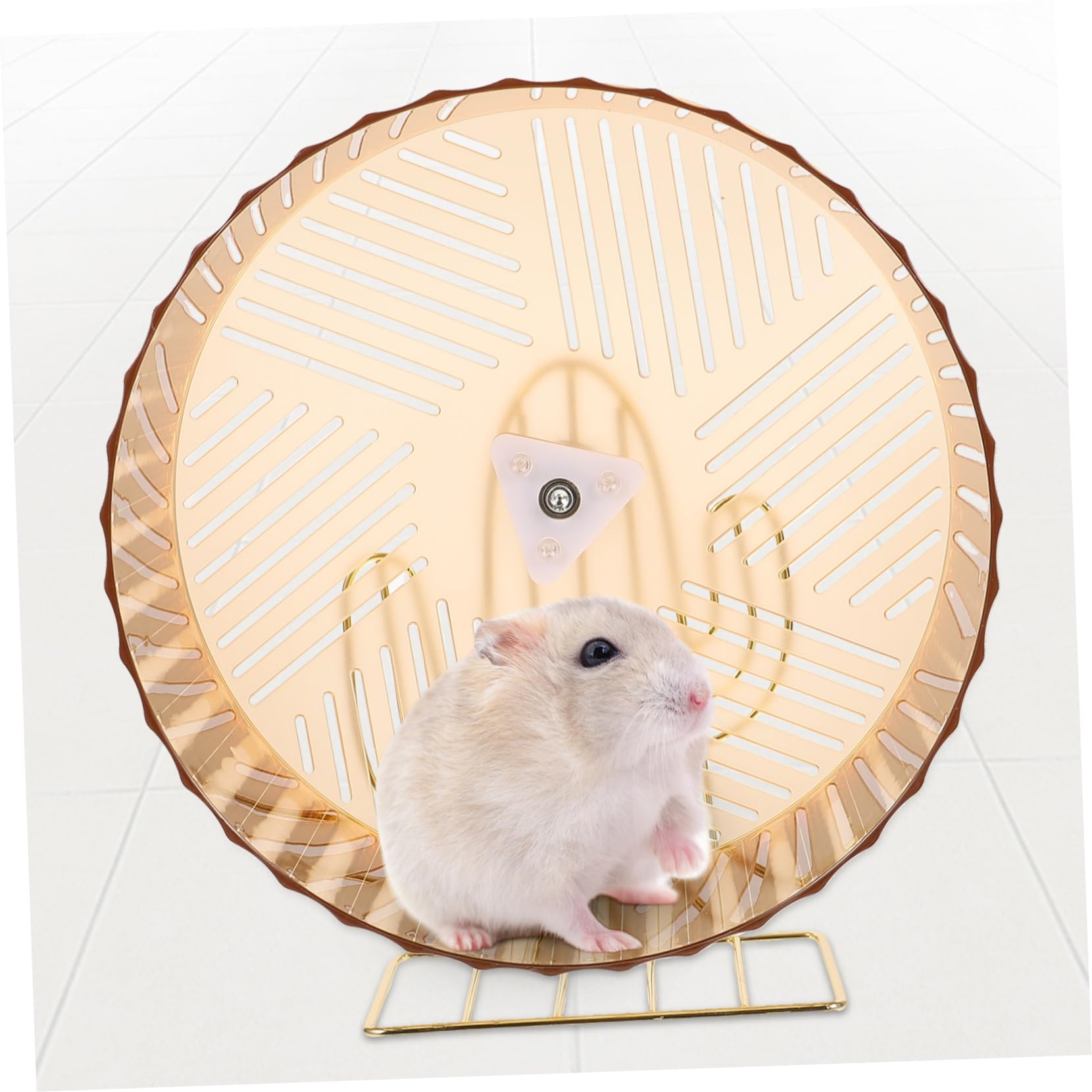 Rueda de Hámster Estable Soporte, Juguete de Ejercicio | Plástico y Aleación, Diseño Compacto para Jaula, Uso en Deporte de Mascota Pequeña