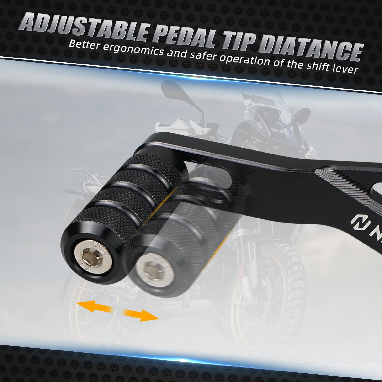 NICECNC Schalthebel Für BMW GS - Aluminium Silber (127-147mm Verstellbar)