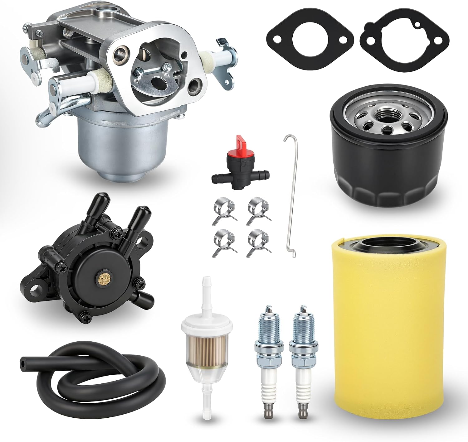 960430214-00 Carburetor Fits for Husqvarna 48IN Riding Yard/Lawn Tractor 24HP engines YTA24V48 YTA22V46 YTA 24V48 YTA 22V46 Carb with Air Filter Fuel Pump
