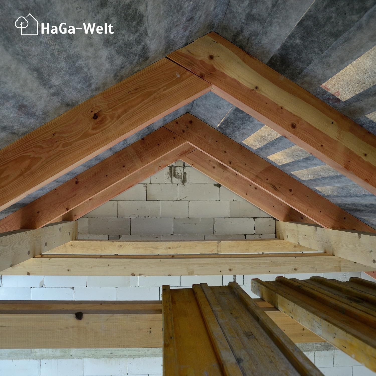 Non-tissé anti-condensation HaGa 95g/m² 10m x 1,2m autocollant pour tôle trapézoïdale, tôle d'aluminium, tôle de toit - protection efficace contre l'humidité et la condensation
