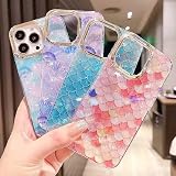 LIZGE Glitter Bling Mermaid Scale Pattern for iPhone Case 14Promax,14,13Promax,13,12,11,Colorfully A