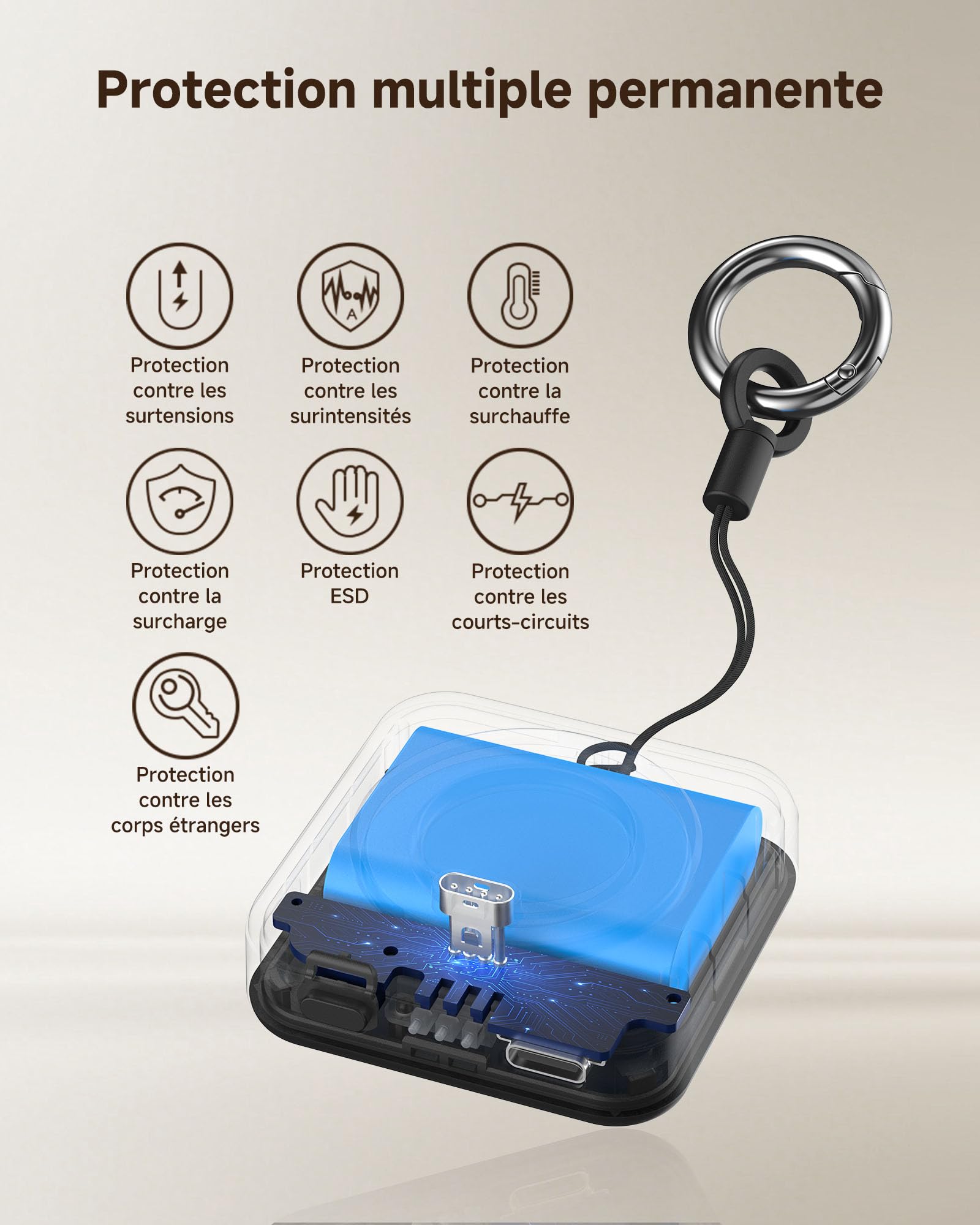Chargeur portable pour montre Garmin, chargeur 1200mAh pour Garmin Vivoactive 6 5, Fenix 8 7X 6, Venu 3s 3 2, Instinct 3 2, Forerunner 165 265 965, Approach S70 S62 S50 S44, Epix Pro 2, Tactix 8 7