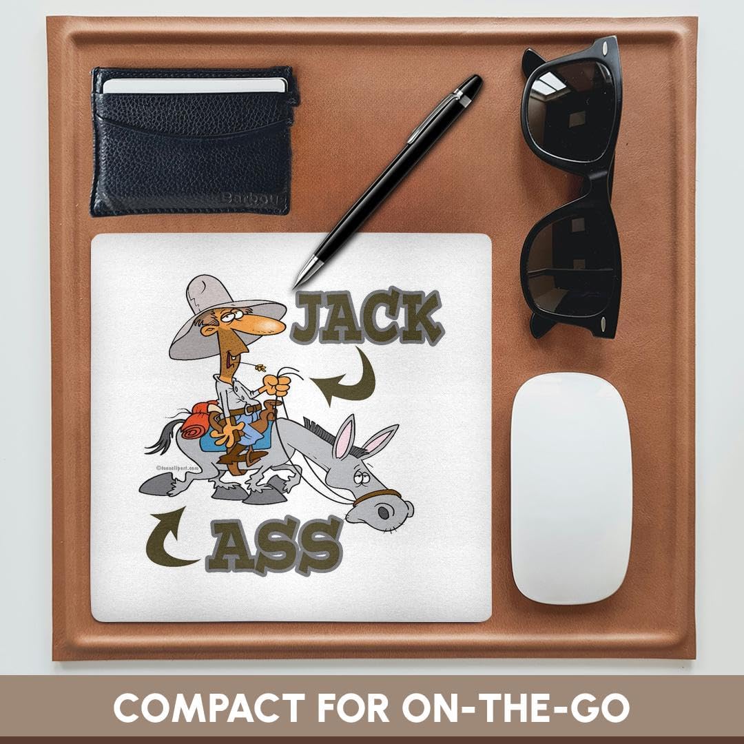 3dRose Jackass Jack Riding an Ass Donkey Mouse Pad (mp_104229_1) image 4
