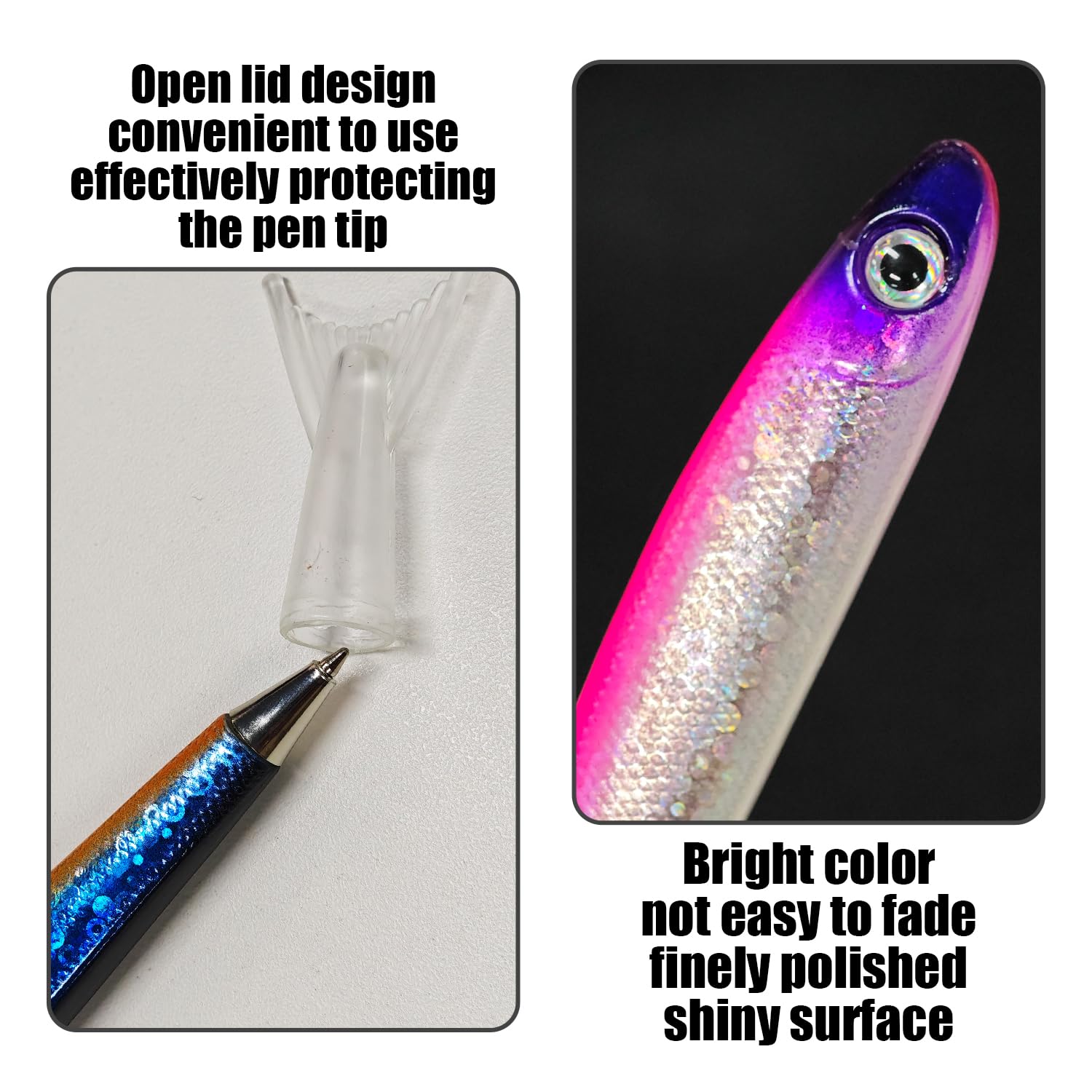 8 Fish-Shaped Creative Pens - Interesting & Cute Stationery for Students - Gift Set, Multicolor - Image 3