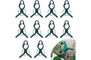 2024 Upgraded Plant Clips, Flower Lever Loop Gripper Clips, Secured Plastic Plant...