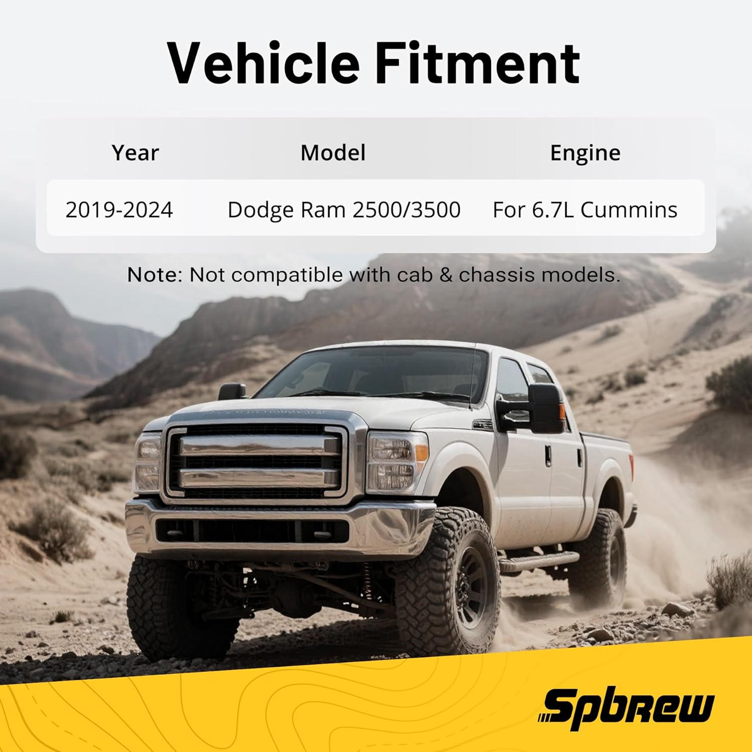 Intake Manifold Kit for 6.7L Cummins 2019-2024 Dodge Ram 2500/3500 Engine Aluminum Air Intake Horn Kit with Grid Heater Upgrade & Heating System, Red