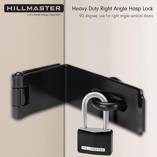 Miniatura 9 de HILLMASTER Cerradura de puerta de alta resistencia de 7-34 pulgadas de acero extra grueso, cerradura de puerta de seguridad, cierre de candado,