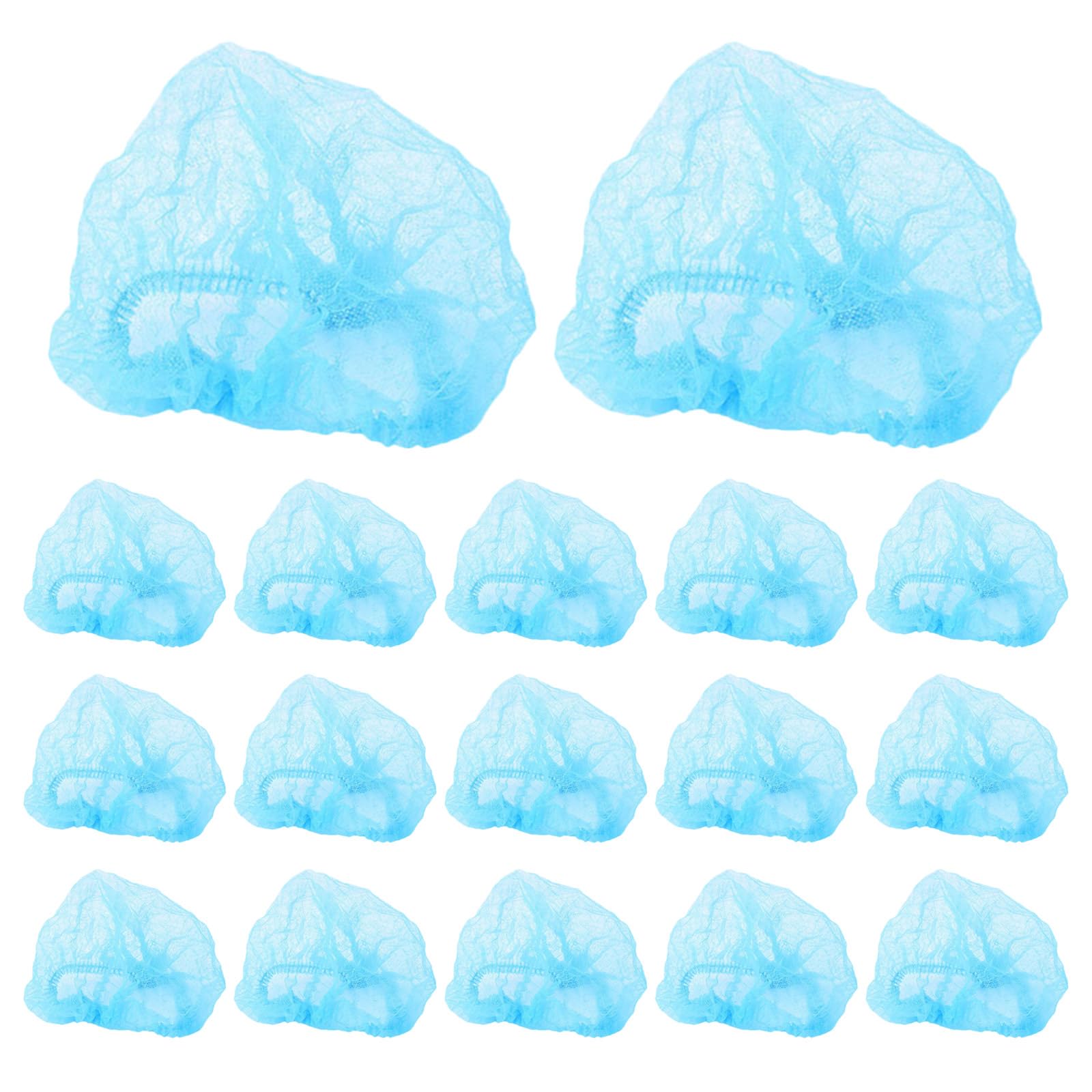Cabilock 20pezzi Cuffie Monouso in Non Per Pulizia Del Trucco Elasticizzate Pieghevoli Blu