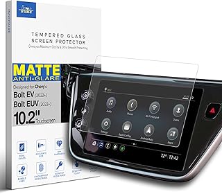 Glass Screen Protector Designed for Chevrolet Chevy Bolt EV (2022-2023), Bolt EUV (2022-2023) Chevrolet Bolt GPS Navigation Accessories 10.2 Inch Touchscreen Protection Anti Glare (Matte)