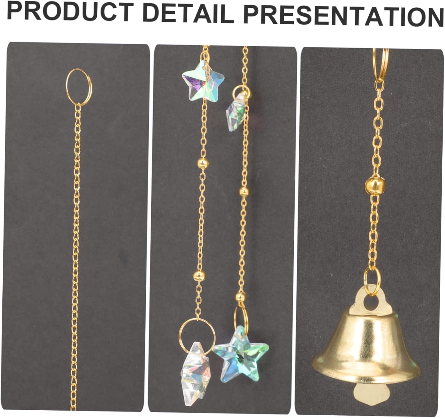 BESPORTBLE 2pcs Wind Chimes for Outside Crystal Sun Catcher Pendant Elegant Design