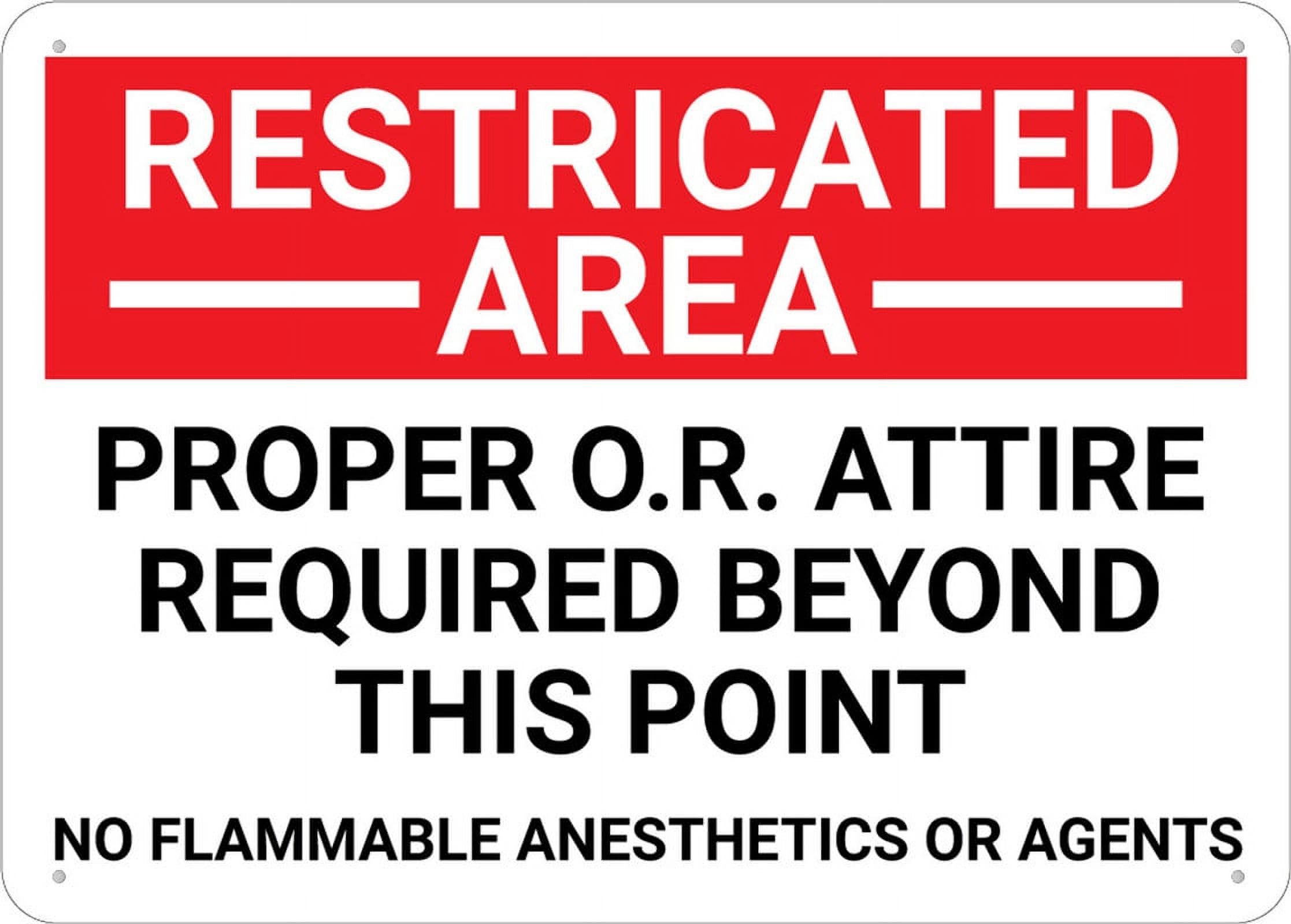 Restricted Area Proper Attire Required Outdoor Sign - Aluminum 12x8 inch, Fit for Business