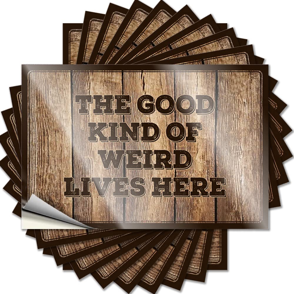 Friends Quick Bumper - The Good Kind of Weird Lives Here Hat Waterproof Vinyl Sticker(12X18CM)
