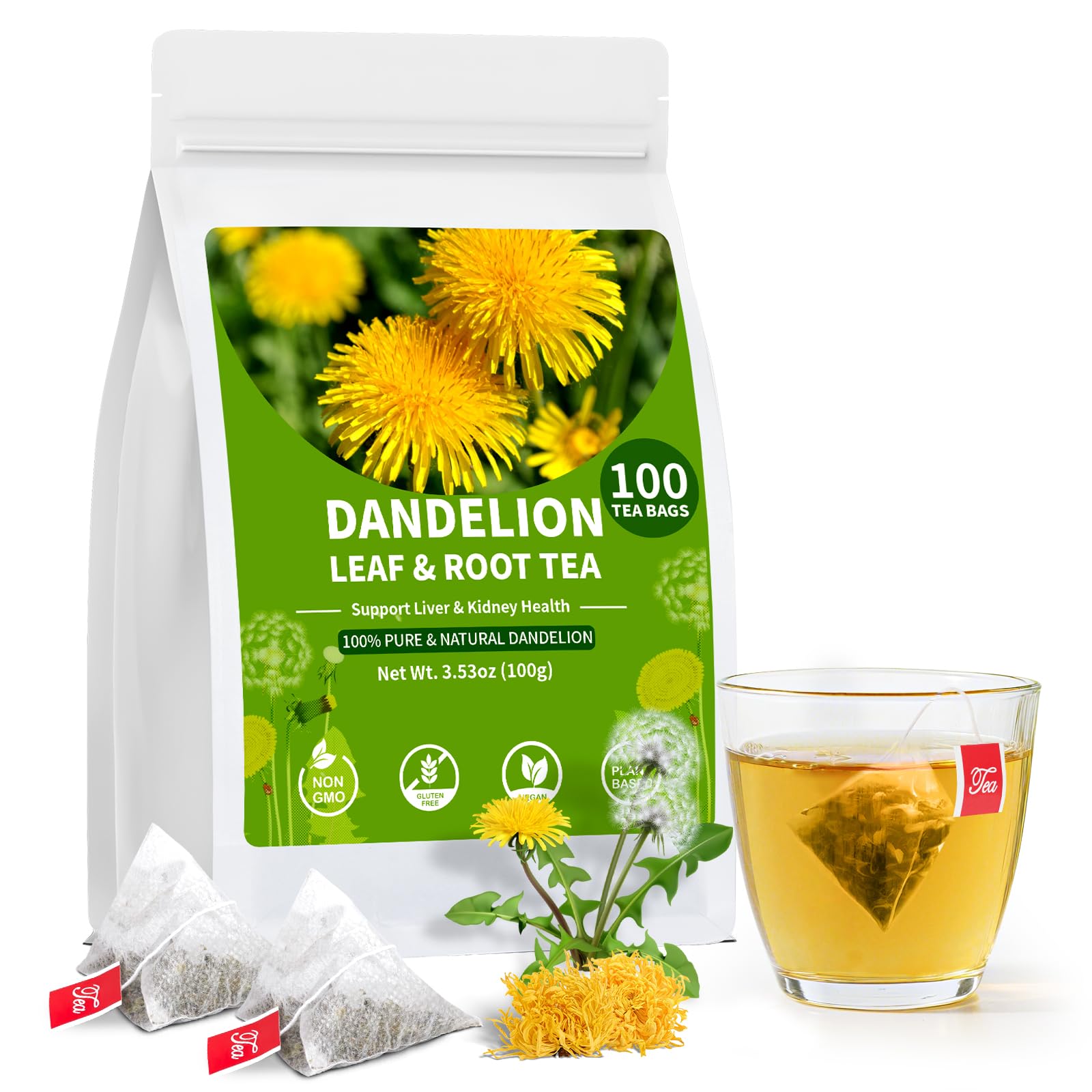 Amazon.com : Dandelion Leaf and Root Tea bags, Natural Chinese
