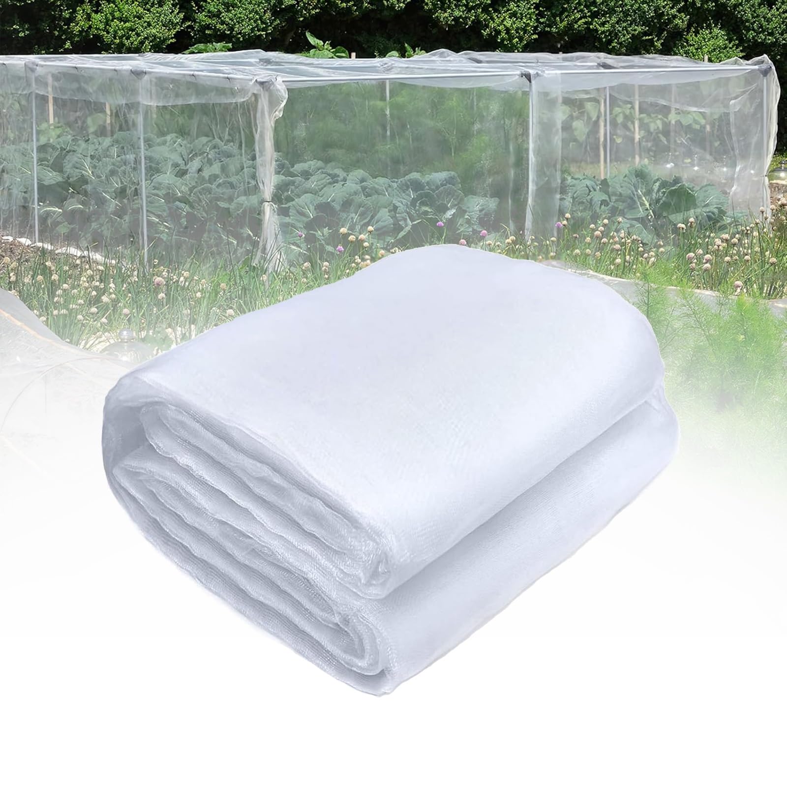 Rete Antigrandine, Zanzariera a Metro, Rete Anti Uccelli, Rete Protettive Anti Insetti e Uccelli per Orto, Rete Anti Insetti per Piante, Protezione da Giardino Colture(5x10m)