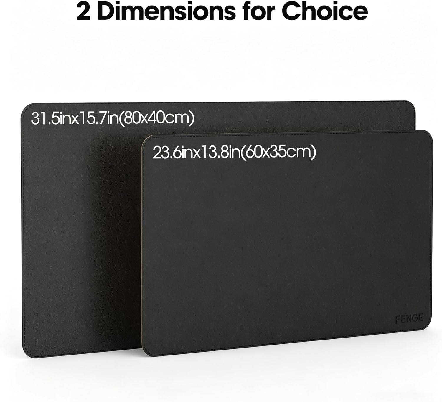 Fenge Acrylic Monitor Stand Riser with Double-Sided Desk Pad Mat, 42.5In Dual Monitor Stand with Metal Storage & 31.5x15.7In Water Resistant Mouse Pad for Home Office