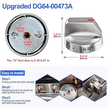 Amazon.com: S-Union DG64-00473A Stove Knobs Compatible with