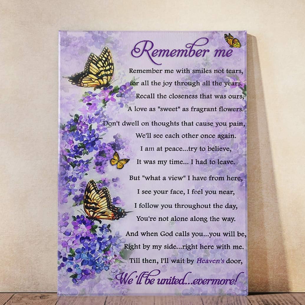 Amazon.com: VINASIA Wall Art Unframed Poster-Remember Me With Smiles ...